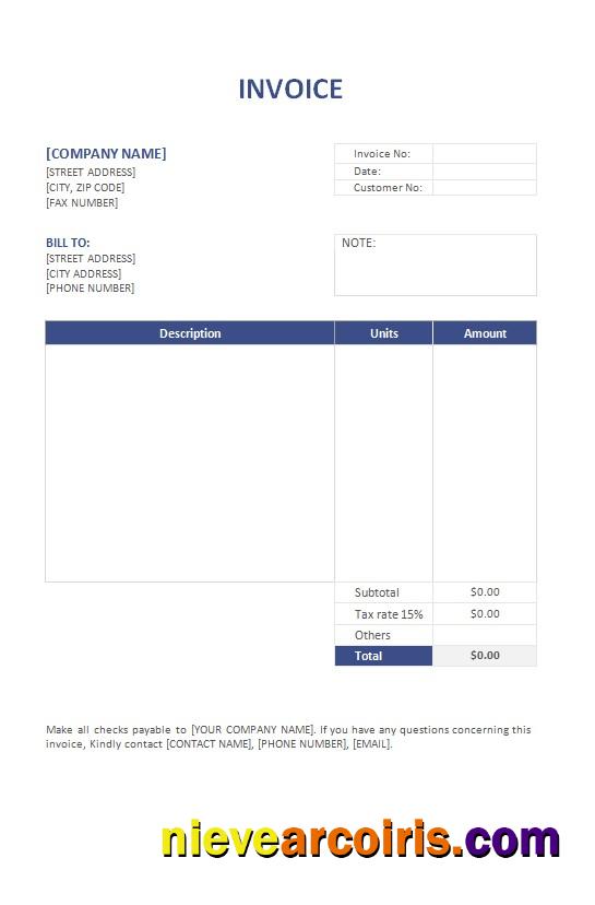 Free Invoice Format